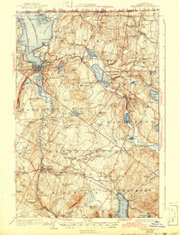 1925 Map of Derby Center, VT, 1943 Print