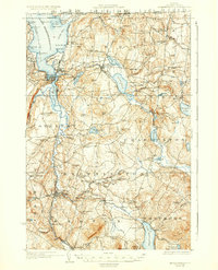 1925 Map of Derby Center, VT, 1936 Print