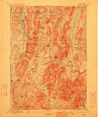 1897 Map of Pawlet, VT, 1912 Print