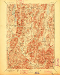 1897 Map of Pawlet, VT, 1901 Print