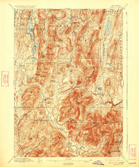 1897 Map of Pawlet, VT, 1924 Print