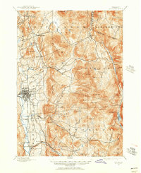 1891 Map of Rutland, 1956 Print