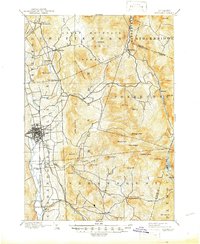 1893 Map of Rutland, 1946 Print