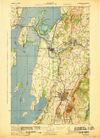 preview thumbnail of historical topo map of St. Albans, VT in 1943