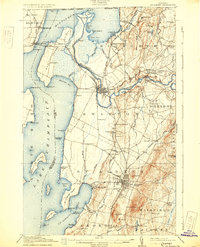 1916 Map of St. Albans, VT, 1931 Print