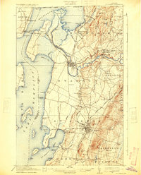 1916 Map of St. Albans, VT, 1925 Print