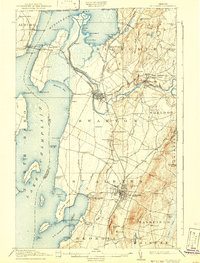 1916 Map of St. Albans, VT, 1942 Print