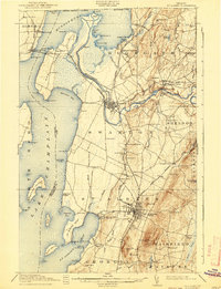 1916 Map of St. Albans, VT, 1940 Print