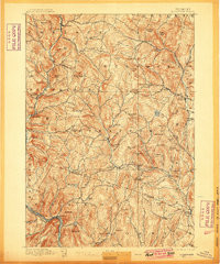 1896 Map of Strafford, 1899 Print