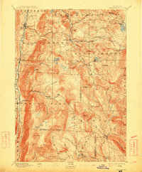 1893 Map of Danby, VT, 1915 Print