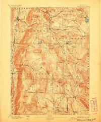 1893 Map of Danby, VT, 1906 Print