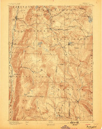 1893 Map of Danby, VT, 1898 Print