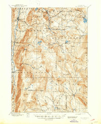 1893 Map of Danby, VT, 1947 Print