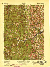 preview thumbnail of historical topo map of Windsor County, VT in 1943