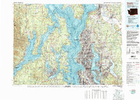 preview thumbnail of historical topo map of Seattle, WA in 1992