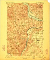 1901 Map of Chelan, 1912 Print