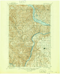 1901 Map of Chelan, 1945 Print