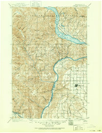 1901 Map of Chelan, 1950 Print