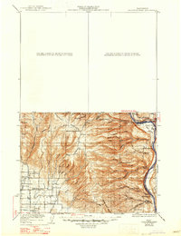 1922 Map of Wenatchee, WA, 1947 Print