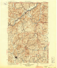 1933 Map of Colville, 1943 Print