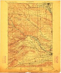 1901 Map of Ellensburg, 1912 Print