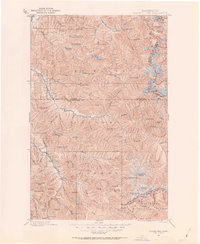1899 Map of Glacier Peak, 1963 Print