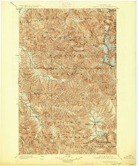 1901 Map of Glacier Peak, 1926 Print