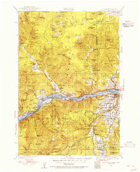 1926 Map of Hood River, 1955 Print