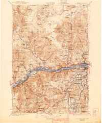 1929 Map of Hood River, 1940 Print