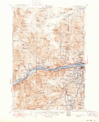 1929 Map of Hood River, 1950 Print