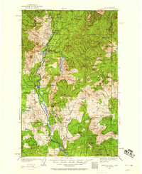 1934 Map of Metaline, 1959 Print