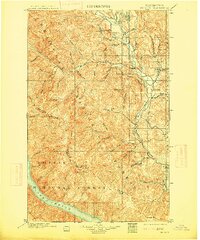 1901 Map of Methow, 1915 Print
