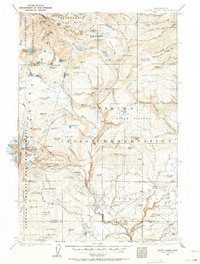 1904 Map of Mount Adams, 1964 Print