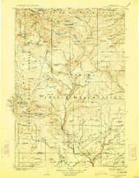 1907 Map of Mount Adams, 1923 Print