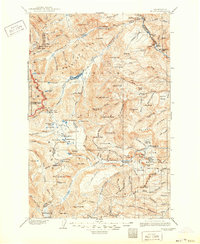 1904 Map of Mount Aix, 1950 Print