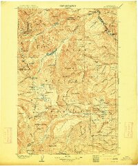 1904 Map of Mt Aix, 1913 Print