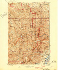 1938 Map of Jefferson County, WA, 1943 Print