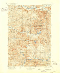 1919 Map of Mt St. Helens, 1943 Print