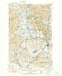 1942 Map of Newport, WA, 1951 Print