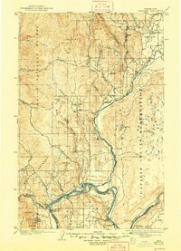 1905 Map of Okanogan, WA, 1948 Print