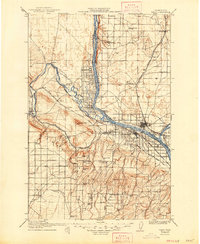 1917 Map of Pasco, 1947 Print