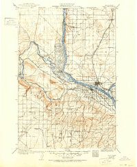 1917 Map of Pasco, 1951 Print
