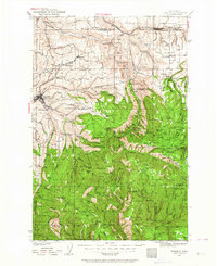 1937 Map of Pomeroy, WA, 1964 Print
