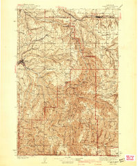 preview thumbnail of historical topo map of Pomeroy, WA in 1942