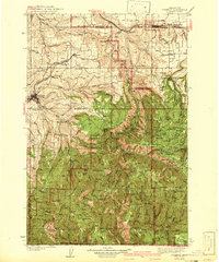 preview thumbnail of historical topo map of Pomeroy, WA in 1942
