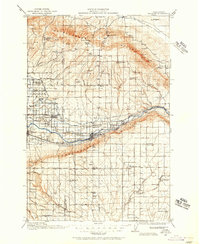 1915 Map of Prosser, 1957 Print