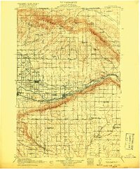 preview thumbnail of historical topo map of Prosser, WA in 1917
