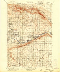1917 Map of Prosser, WA, 1943 Print