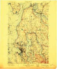 1897 Map of Snohomish, 1912 Print