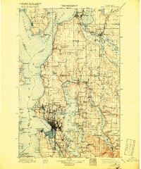 1897 Map of Snohomish, 1918 Print
